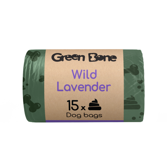 Etterfylling Av Biologisk Nedbrytbare Hundeposer Med Vill Lavendel Grønn 15 Poser Hund Green Bone
