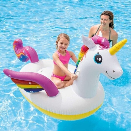 Intex Unicorn Ride-On 207x140x97 Cm Fra 3 År Intex Unicorn Ride-On 207x140x97 Cm Fra 3 År