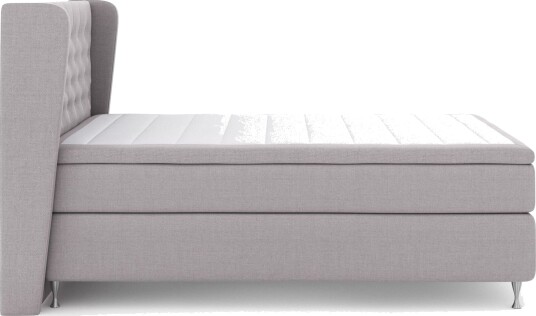 Select No 6 Komplett Sengepakke 140x200 Fast/Medium Watergel - Lysegrå/Sølvben