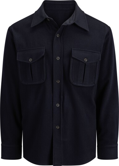Caruso Overshirt wool 180"s M blå herre