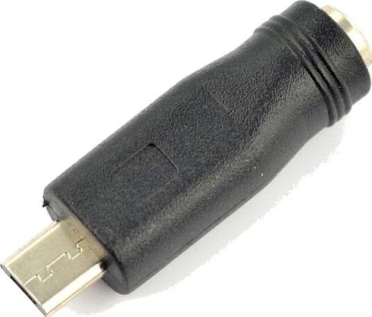 Adapter DC 5,5 × 2,1 mm til microUSB