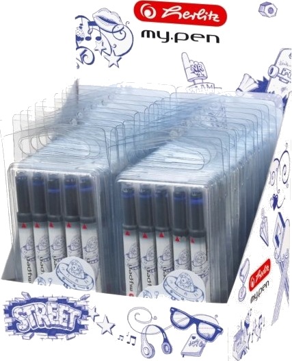 Herlitz My.Pen Pen Patroner Blå (0010983443)