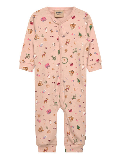 Wheat Sleepsuit Nikola Pink 68