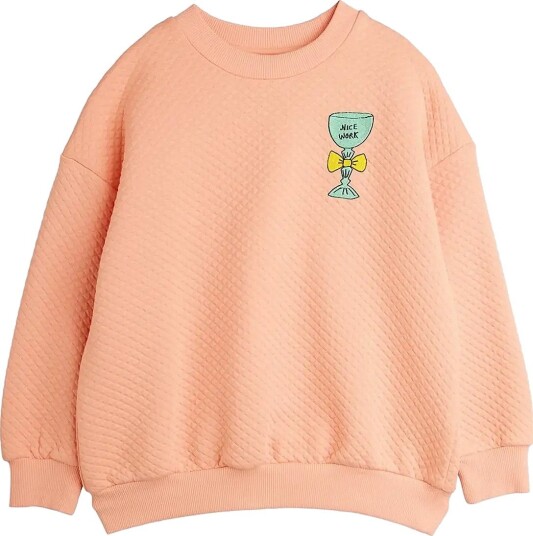 Mini Rodini Trophy Emb Quilted Sweatshirt PINK 116/122
