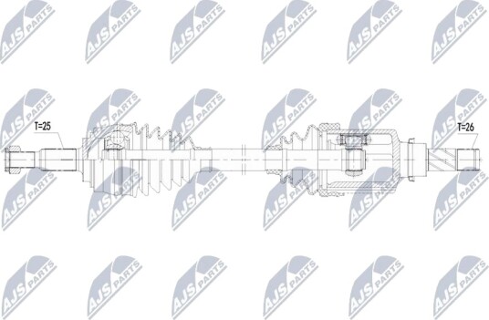 NTY NPW RE 218 Drivaksel