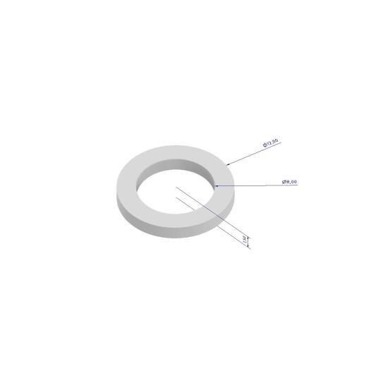 Pakning, 12x8x1.5mm, 2 stk Brewtools Til inline sensor og O2/Co2 sten
