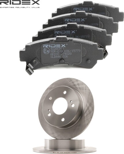 Bremseskiver og klosser RIDEX 3405B2326