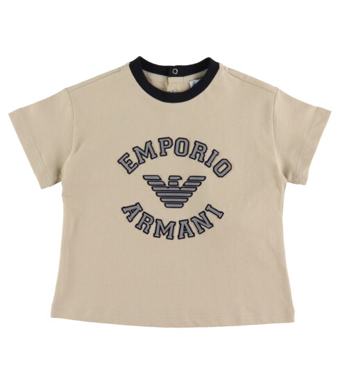 Giorgio Armani Emporio Armani T skjorte Oxford Tan m. Svart/Grå Emporio Armani 24 md T skjorte Beige