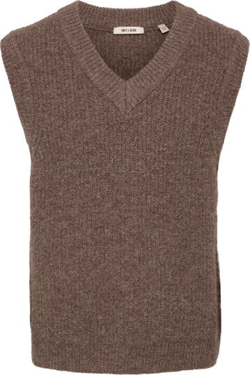 ONLY & SONS Onstroy Rlx 12 V Neck Vest Brown S ONLY & SONS Onstroy Rlx 12 V Neck Vest Brown S