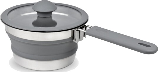 Platinet Sammenleggbar Silikon Kjele med H??ndtak   1L   Gr??