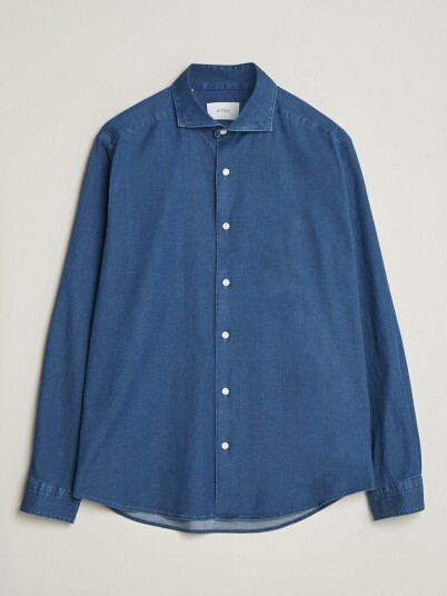 Eton Casual Fit Denim Shirt Dark Wash