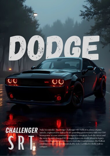 Plakat Dodge Challenger SRT