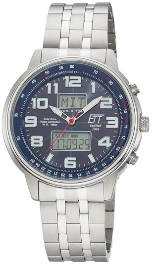 ETT Eco Tech Time Herreklokke EGS 11733 32M Blå/Stål Ø48 mm