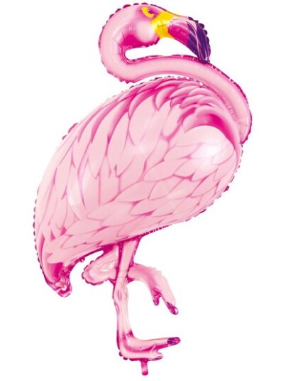 Rosa Flamingo Formet Folieballong 70x121 cm