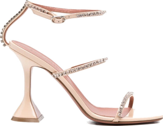 Amina Muaddi Dame Sko Rosa 37 1/2 EU,