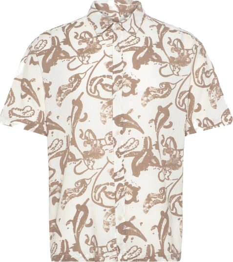 Jack & Jones Jormontauk Aop Shirt Ss White L