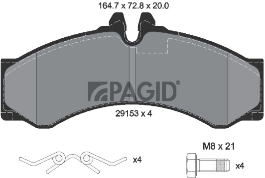 PAGID C4068N Bremseklosser