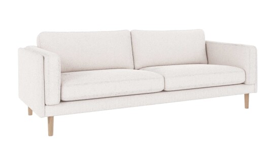 Rowico Home Braden 3 seters sofa Hvit Alice 101 Hvitpigmentert eikben