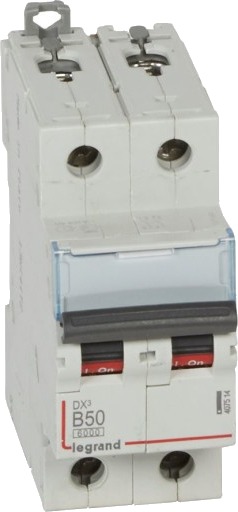 Legrand DX3 MCB automatsikring B50 2P 2M 6/10kA