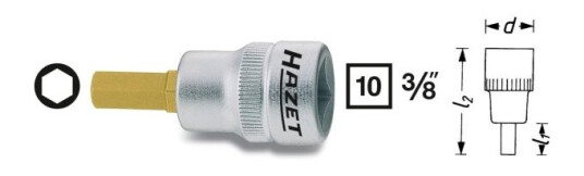 Hazet 8801K-3, 1 Stykker, 76,2 / 8 Mm (3 / 8"), Stål, 4,35 Cm, 29 G Hazet 8801K-3, 1 Stykker, 76,2 / 8 Mm (3 / 8"), Stål, 4,35 Cm, 29 G