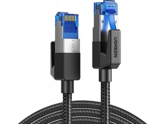 Ugreen Nw153 Flettet Nettverkskabel Ethernet Rj45 Cat.8 F/Ftp 1,5M (Svart)