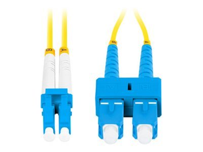 Lanberg - Koblingskabel - Sc/Upc-Enkeltmodus (Hann) Til Sca/Upc Single-Mode (Hann) - 0.5 M - 3 Mm - Fiberoptisk - Dupleks - 9 / 125 Micron - G.657.A1 - Halogenfri - Gul