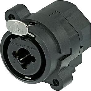 Neutrik Ncj9fi-H Xlr Sort Nikkel/Gull 1500 V 20 Mo 50 V