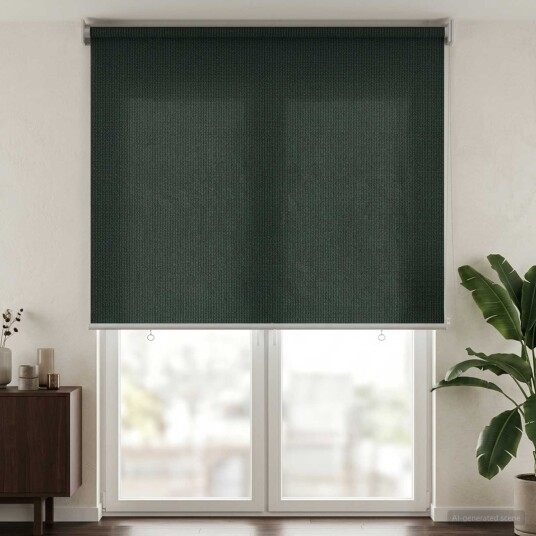 vidaXL Utendørs Rullegardin 90% UV-blokk Mørkegrønn 400 x 230 cm HDPE