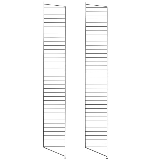 String Golvgavel 200 Svart 2 Pack Hyller & Hyllesystem Nils Strinning Metall String Golvgavel 200 Svart 2 Pack Hyller & Hyllesystem Nils Strinning Metall