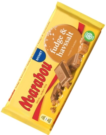 Marabou Fudge og Havsalt Melkesjokolade 160 gram Marabou Fudge og Havsalt Melkesjokolade 160 gram