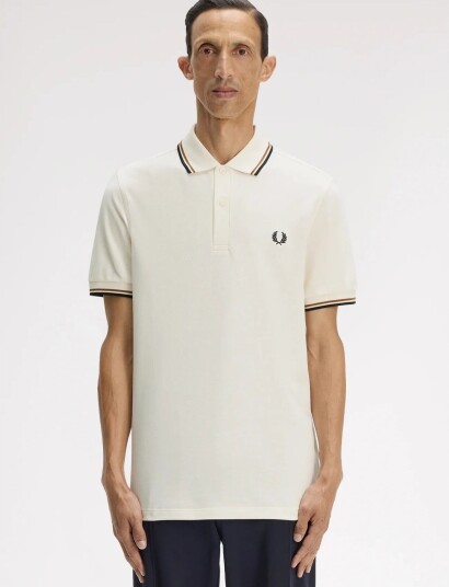 Fred Perry The Twin Tipped Fp Shirt Cream XS Fred Perry The Twin Tipped Fp Shirt Cream XS