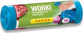 Søppelsekker For Sortering Av Papir Ldpe 120L 10 Stk Blå Az1 Wns 7065