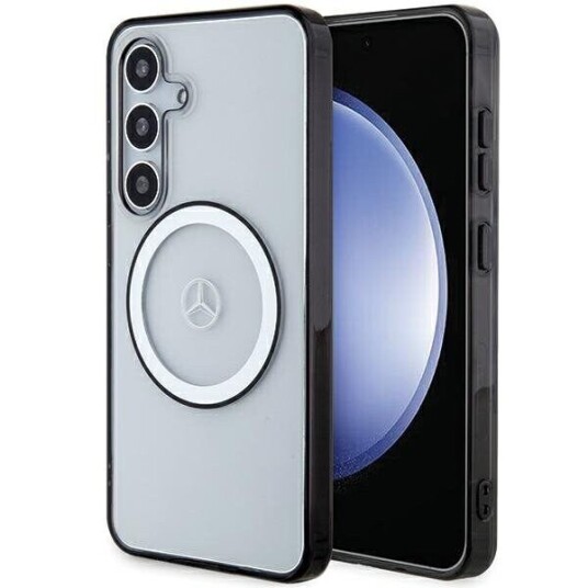 Gjennomsiktig Mercedes Hardt Etui med MagSafe til Samsung Galaxy S24 med Trykt Logo Gjennomsiktig Mercedes Hardt Etui med MagSafe til Samsung Galaxy S24 med Trykt Logo