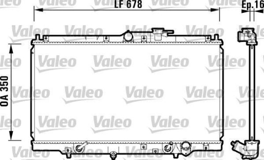 VALEO 734109 Radiator motorkjøling VALEO 734109 Radiator motorkjøling
