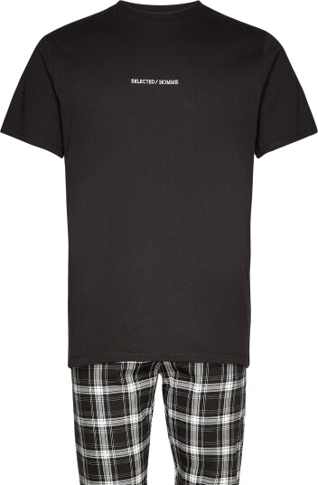 Selected Slhregmonus Ss Lounge Set Exp Black L