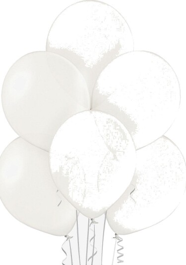 IPK Balloon 30 Cm Metallic Shimmer White 25 Pcs/Pack White ONE SIZE