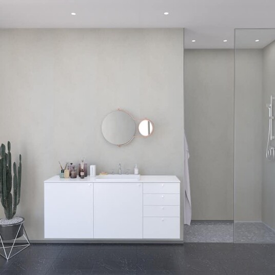 Baderomspanel Fibo 2145 00 S Grey Cement Baderomspanel Fibo 2145 00 S Grey Cement