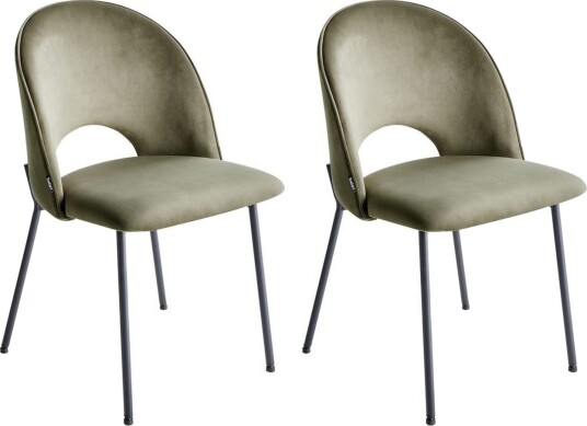 Matsalsstol Beliani Covelo set om 2 Dark green -