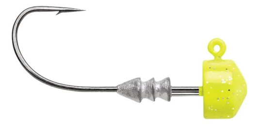 VMC Ned Rig Jighead krok, 5.3 gram #1/0 - chartreuse