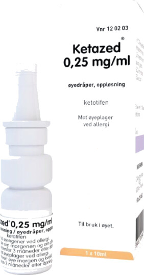 Ketazed 0,25mg/ml øyedråper 10 ml