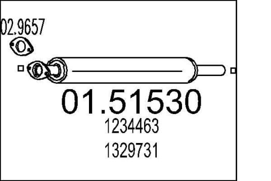 Midtre eksospotte MTS 01.51530