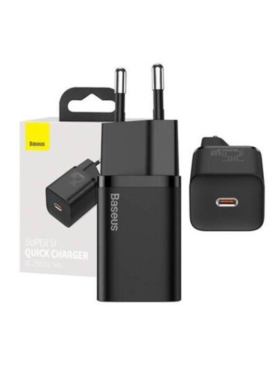 Baseus Super Si 25W Hurtiglader USB-C Svart