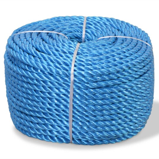 Vridd tau polypropylen 10 mm 100 m blå Vridd tau polypropylen 10 mm 100 m blå