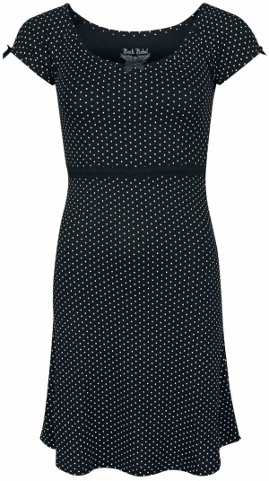Rock Rebel by EMP Kort kjole Rock Rebel Rockabilly Kjole med Prikker S til XXL Damer svart