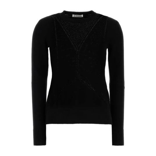 Jil Sander Dame Strikkevarer Svart M Jil Sander Dame Strikkevarer Svart M