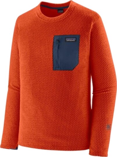 Patagonia Herre R1 Air Crew Plno Pollinator Orange S