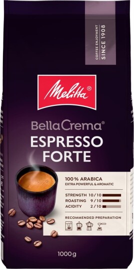 Melitta Bella Crema Espresso Forte kaffebønner 862 1 kg Melitta Bella Crema Espresso Forte kaffebønner 862 1 kg