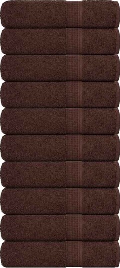 vidaXL Håndklær FROGN 10 stk brun 50x100 cm 360 gsm vidaXL Håndklær FROGN 10 stk brun 50x100 cm 360 gsm