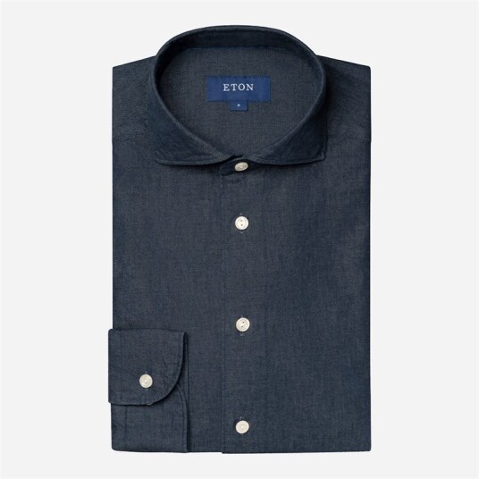 Recycled Denim Shirt Contemporary Dark Denim Recycled Denim Shirt Contemporary Dark Denim