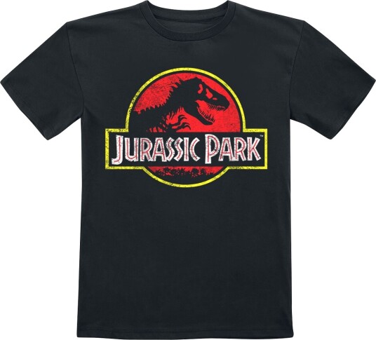 Jurassic Park T skjorte   Baby  & barneklær   Kids   Distressed Logo   gutter og jenter   svart